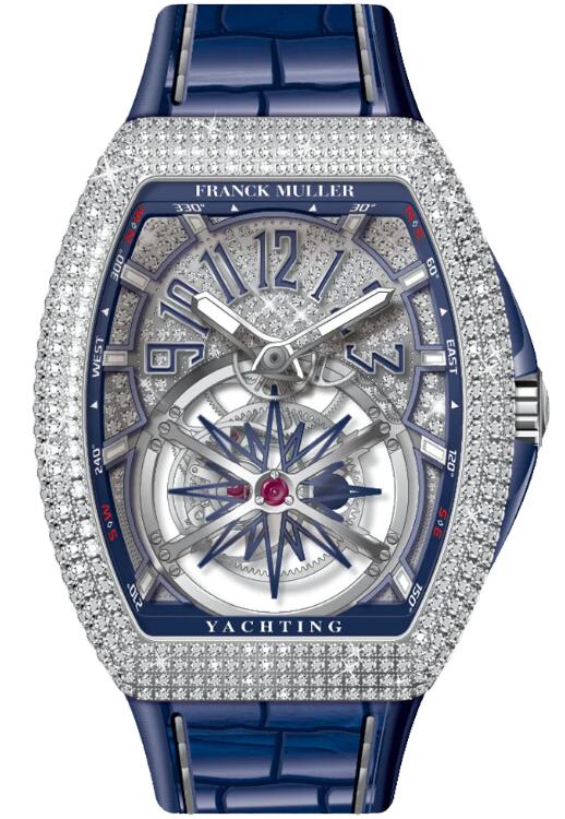 Best FRANCK MULLER Vanguard Gravity Yachting V 45 T GR CS YACHT D CD (BL) (AC) (BL.DIAM AC) Replica Watch